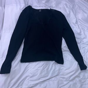 Long sleeve v neck shirt from shein